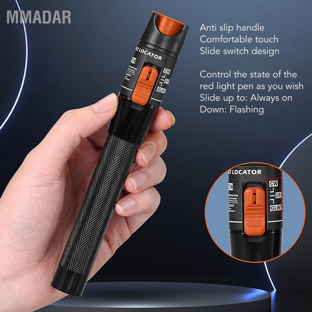 mmadar-ปากกาแสงสีแดง-เอาต์พุตเลเซอร์พลังงานสูง-ตำแหน่งที่ถูกต้อง-เครื่องทดสอบแหล่งกำเนิดไฟเบอร์ออปติกแบบพกพา