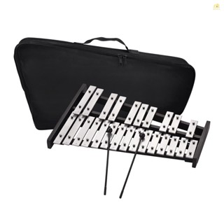 Banana_pie 25 Note Glockenspiel ระนาดไม้ฐานอลูมิเนียม พร้อมค้อน 2 ชิ้น เครื่องดนตรีเพื่อการศึกษา เครื่องเคาะของขวัญ พร้อมกระเป๋าถือ