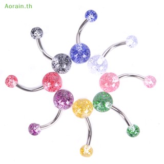 # เครื่องประดับร่างกาย # 8 ชิ้น / เซต ที่มีสีสัน กลิตเตอร์ สะดือ ปุ่มท้อง แหวน บาร์เบล เครื่องประดับร่างกาย