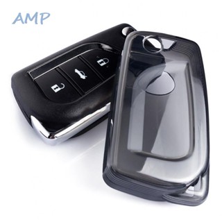 ⚡NEW 8⚡Car Key Case Fob Shell Transparent Black For Toyota For RAV4 For Camry