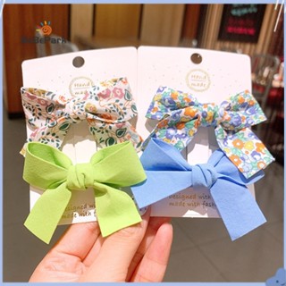 👶BeBe Park👶กิ๊บติดผม ลายดอกไม้ ประดับโบว์น่ารัก สไตล์เกาหลี สําหรับเด็ก