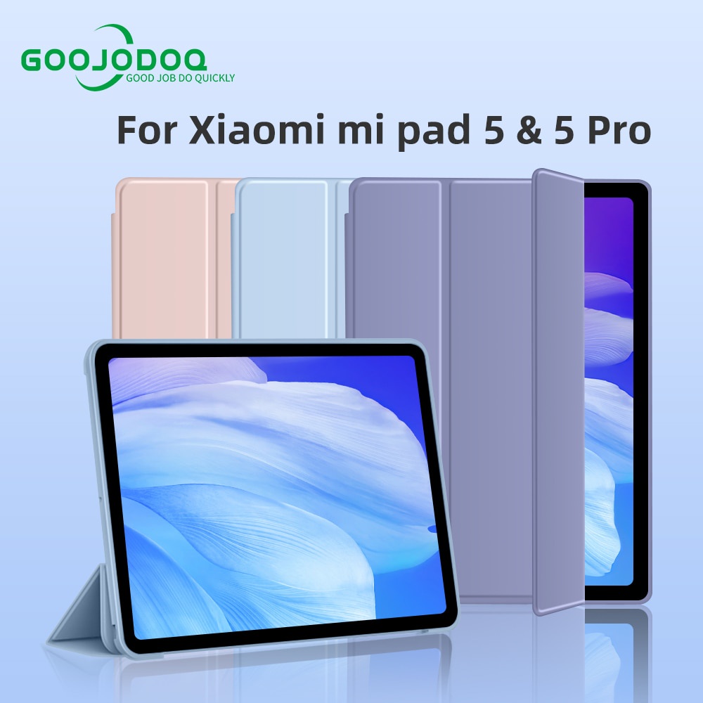 Goojodoq เคสซิลิโคนแม่เหล็ก ตั้งหลับอัตโนมัติ สําหรับ Xiaomi Pad 5 Case