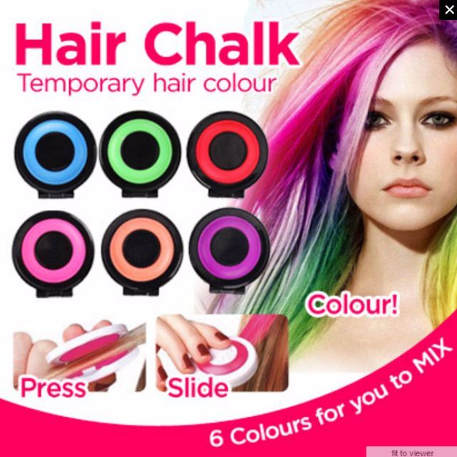 hair-chalk-ชอล์คเปลี่ยนสีผม-diy-temporary-wash-out-dye-hair-chalk-powdery-cake-มี-6-สี