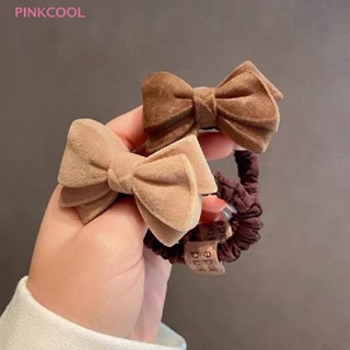 Pinkcool ยางรัดผมหางม้า รูปหัวใจ สีกาแฟ แฟชั่นฤดูหนาว สําหรับผู้หญิง วัยรุ่น ขายดี