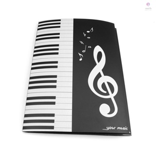 [effectmusic] แฟ้มโฟลเดอร์ ขนาด A4 สีดํา สําหรับใส่เครื่องดนตรี เปียโน