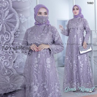 Gamis สุดหรู!!! Gamis REMPEL TULLE TWOTONE MAXI DRESS ชุดเชิญร่วมสมัย