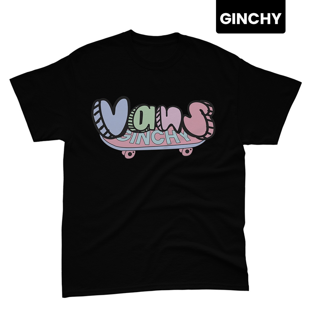 ใหม่-v-pastel-tee-tops-unisex-vans-t-shirt