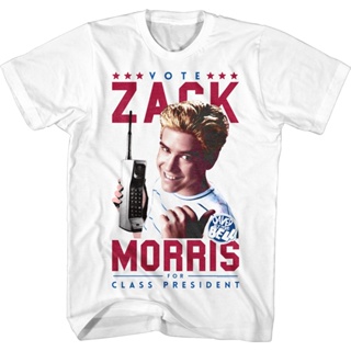 Zack Morris For Class President Saved By The Bell T-Shirt เสื้อยืดน่ารักๆ Tee