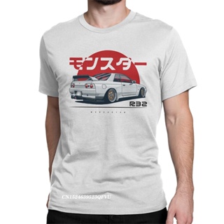 【ใหม่】เสื้อยืดผ้าฝ้ายบริสุทธิ์ พิมพ์ลาย Monster Skyline R32 GTR Jdm สไตล์ญี่ปุ่น พลัสไซซ์ สําหรับผู้ชายS-5XL