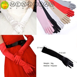 ภาพหน้าปกสินค้าMengxuan ถุงมือยาว แบบผ้าซาติน ซึ่งคุณอาจชอบสินค้านี้
