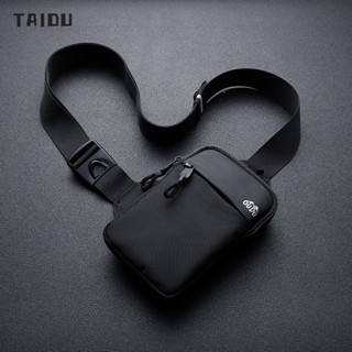 TAIDU กระเป๋าสะพายข้าง กระเป๋าใส่โทรศัพท์ขนาดเล็กผู้ชาย กันน้ำและทนต่อการสึกหรอ ฟิตเนสกลางแจ้ง