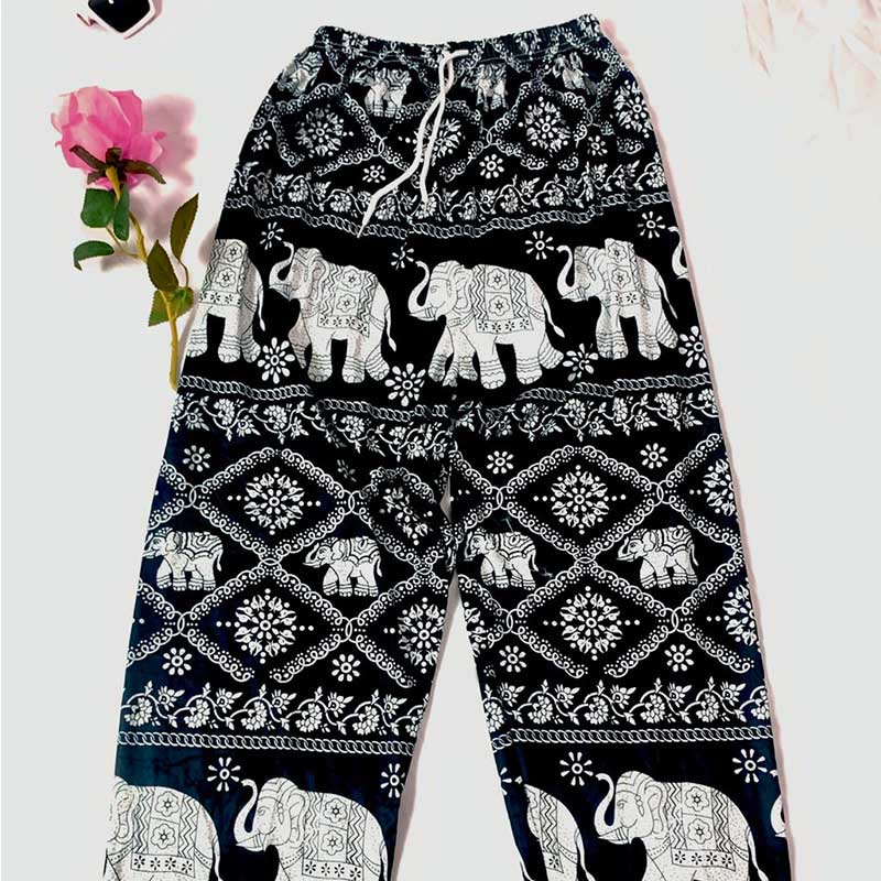 พร้อมส่งจากไทย-กางเกงท่องเที่ยวลายช้าง-มีไห้เลือก-5-สีกางเกงช้างขายาว-เมดอินไทยแลยด์