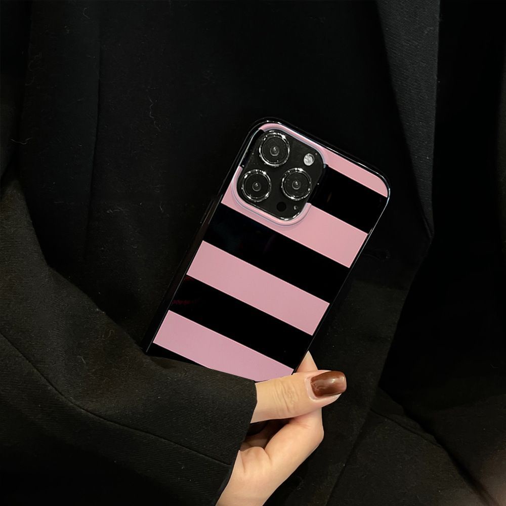 pink-striped-phone-case-for-iphone-14pro-max13-simple-11-soft-case-12-painted-xr