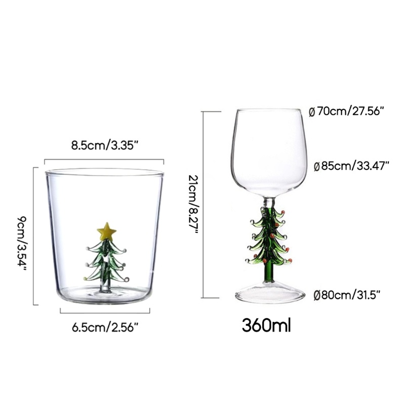 แก้วน้ําดื่ม-3d-พร้อมฟิกเกอร์ต้นคริสต์มาส-ไร้ก้าน