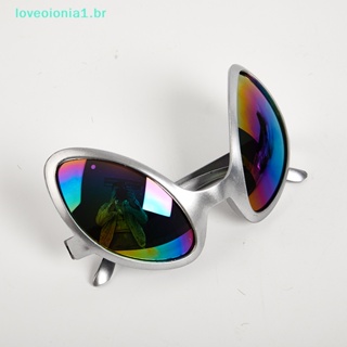Loveoionia1 แว่นตากันแดด เลนส์กันฝน ลายเอเลี่ยนตลก สําหรับปาร์ตี้ฮาโลวีน