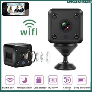 X6 Mini Wifi Ip Camera Hd 1080p Wireless Security Surveillance Micro Cam Night Vision Smart Home Sports Monitor แบตเตอรี่ในตัว ดอกไม้