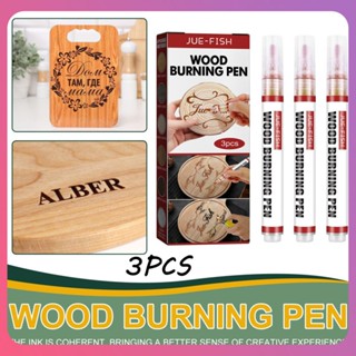 Creative 3pcs Wood Burning Pen Set Scorch Pen Marker For DIY Wood Projects Fine Woodworking Supplies Party Decoration Gift Making For Kids [COD]