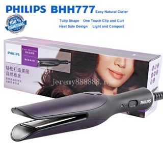 Philips BHH777 เครื่องดัดผม ออกแบบมาอย่างปลอดภัย ที่แรงดันไฟฟ้าได้ถึง 200°C 110-240 V เทอร์โมเซรามิค เคลือบ คลิปสัมผัสเดียว และที่ม้วนผม