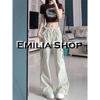 EMILIA SHOP  กางเกงขายาว กางเกงเอวสูง ผู้หญิงสไตล์เกาหลี เสื้อผ้าแฟชั่นผู้หญิง y2k 2023 ใหม่  ทันสมัย Unique Korean Style fashion A90M00N 36Z230909