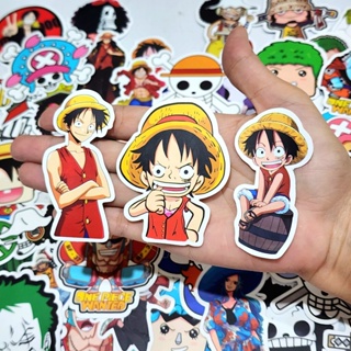 สติ๊กเกอร์ ลูฟี่ วันพีซ (ชุด2) One Piece ติดแน่น กันน้ำ ติดกระเป๋าเดินทาง โน้ตบุ้ค (50 ชิ้น) cute sticker