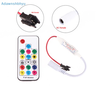 Adhyu รีโมตคอนโทรล LED 3Pin Mini RF DC5-24V 17Keys สําหรับ WS2812B WS2811