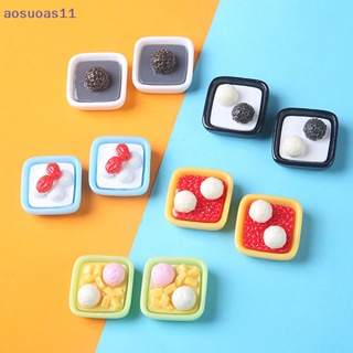 Aosuoas โมเดลเค้ก ขนมหวานจําลอง 1/12 อุปกรณ์เสริม สําหรับตกแต่งบ้านตุ๊กตา 5 ชิ้น