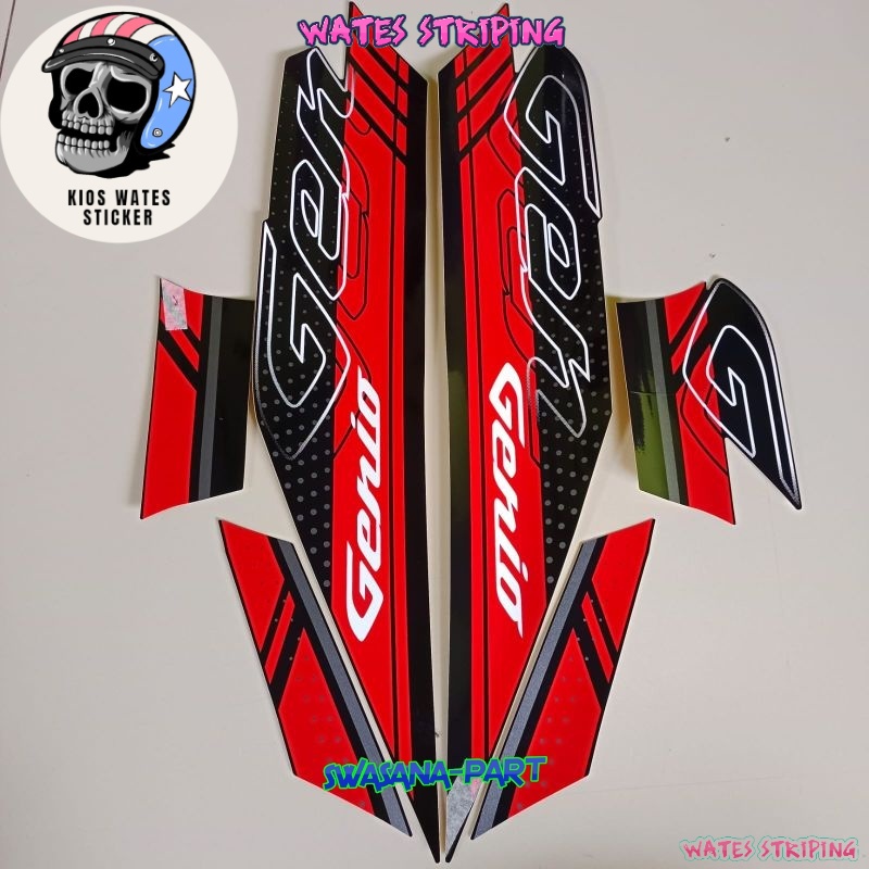 Striping Sticker Lis Les Polet honda genio 2021 สติ๊กเกอร์รายการร่างกาย ...