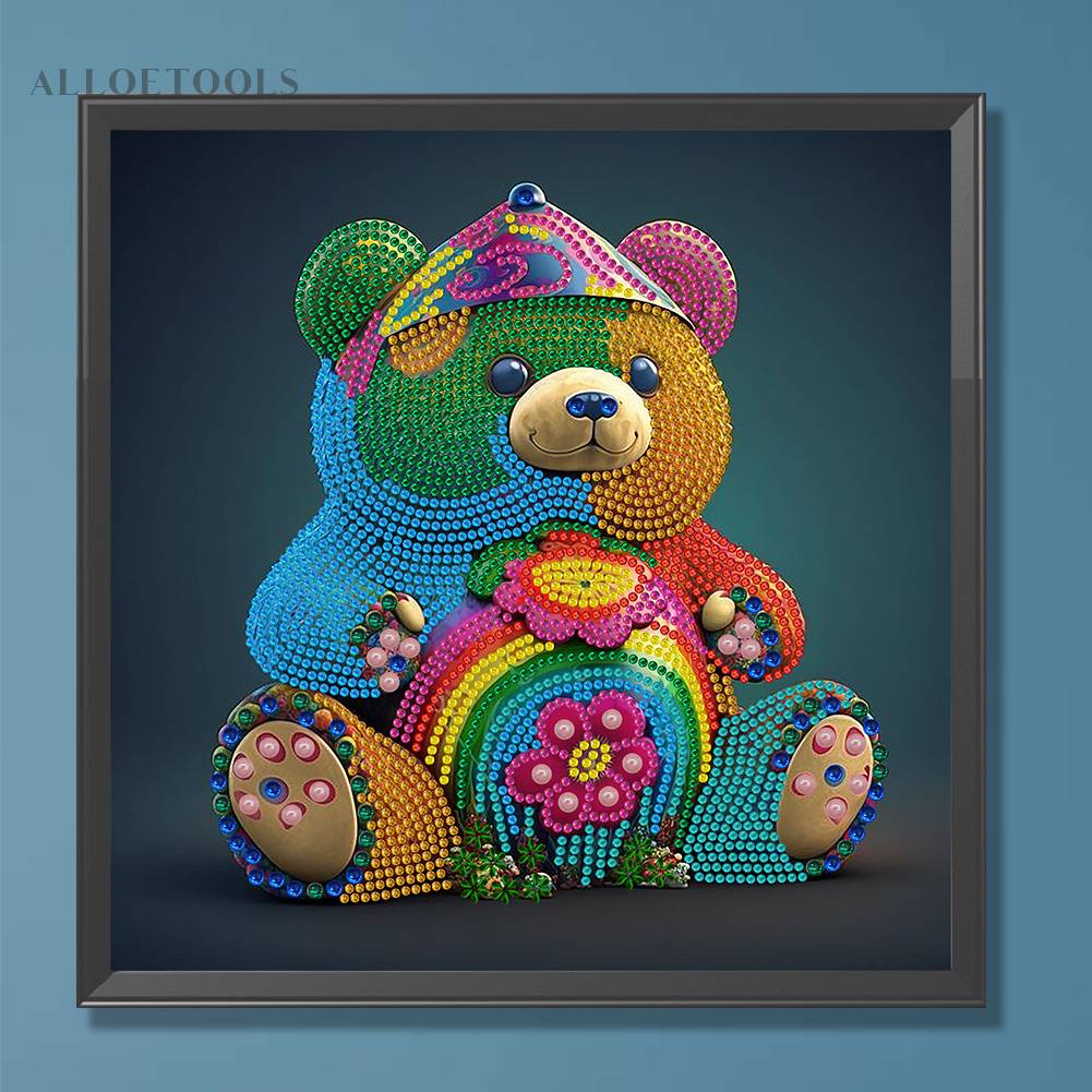 ชุดภาพวาดปักเพชร-พลอยเทียม-แนวโมเสก-ลายหมี-5d-diy-สําหรับตกแต่งบ้าน