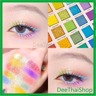 DeeThai อายแชโดว์พาเลท 30 สี  เครื่องสําอางสําหรับแต่งหน้า น้ําหนักเบา สีรุ้ง สําหรับผู้หญิง Eye shadow