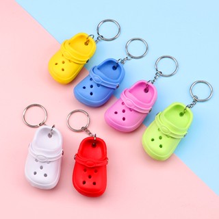 CROCS พวงกุญแจ จี้รูปรองเท้า ขนาดเล็ก สีสันสดใส เหมาะกับของขวัญ สําหรับผู้หญิง และผู้ชาย