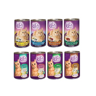 อาหารแมว Catty Cat ชนิดเปียก อาหารกระป๋อง 400 g. ในเยลลี่และเกรวี่