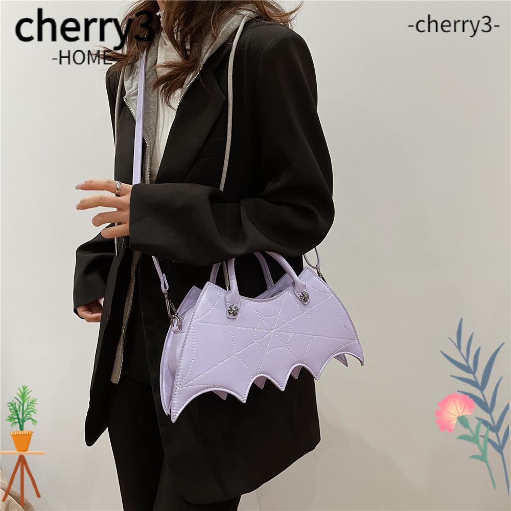 cherry3-กระเป๋าสะพายไหล่-สะพายข้าง-หนัง-pu-รูปปีกค้างคาว-ปรับได้-สําหรับผู้หญิง