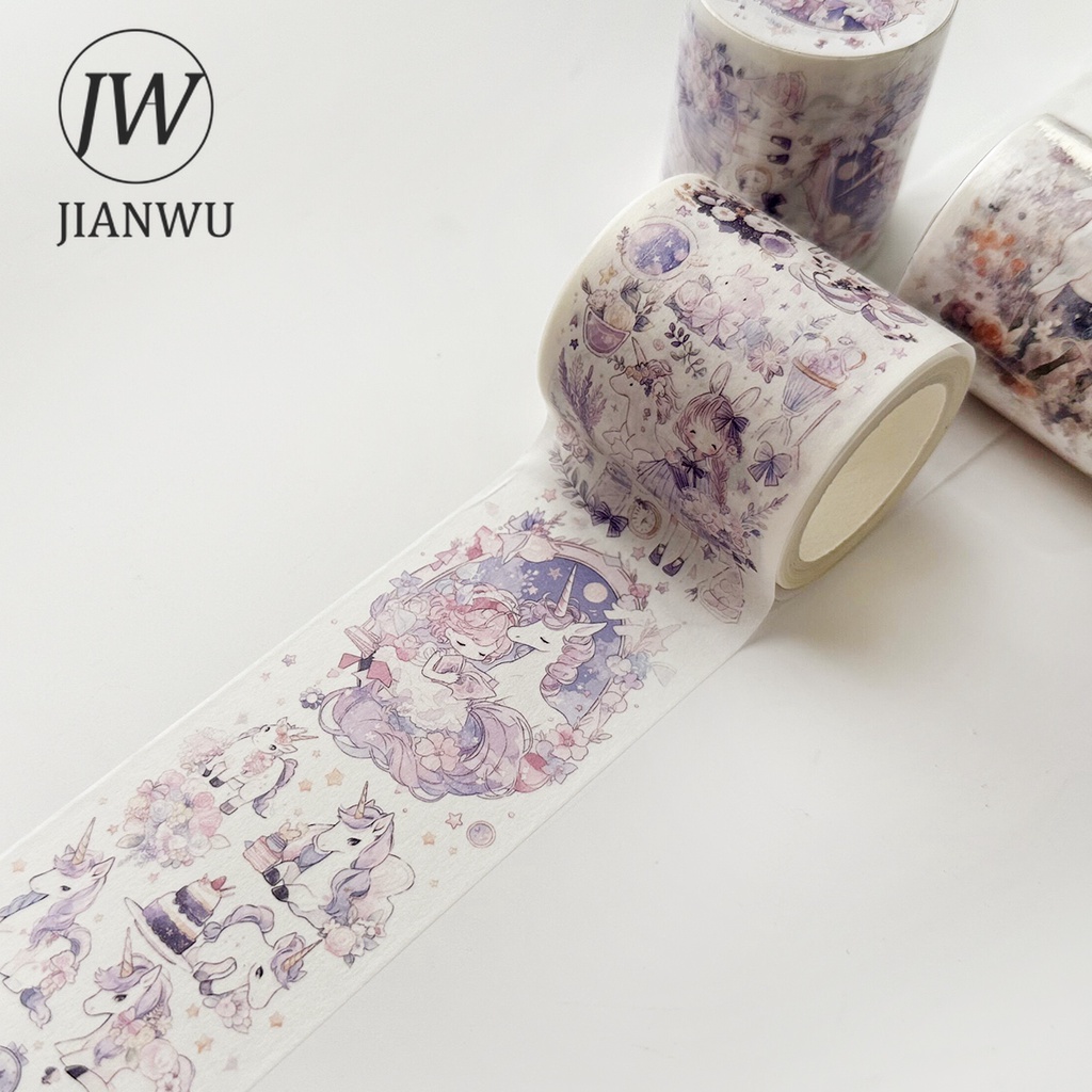 jianwu-เทปวาชิ-ลายหัวใจน่ารัก-ขนาด-50-มม-500-ซม-สําหรับตกแต่งเครื่องเขียน-diy