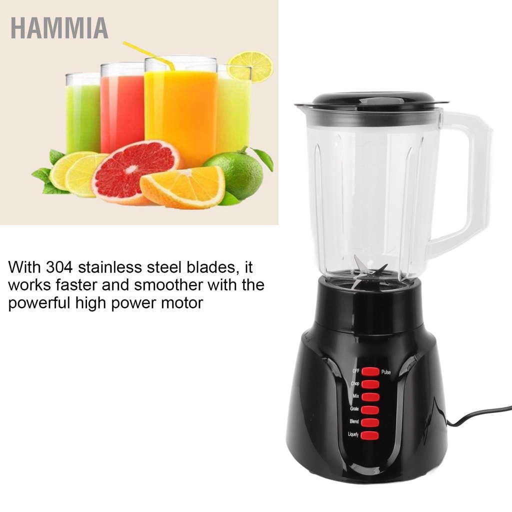 HAMMIA 500W 1500ML 600ML Blender Juicer เครื่องสกัดน้ำผลไม้เครื่องนม