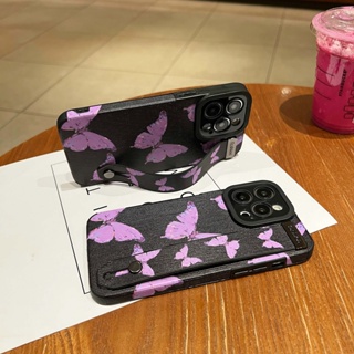 Purple Butterfly silicone cases for iPhone 14 girls iPhone13 12 Pro max เคสไอโฟน11 cases for iPhone 11 Pro max เคสไอโฟน xsmax xr xs  7 8 plus se2020 se2023 protect Camera cover