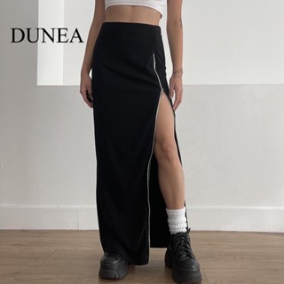 Dunea กระโปรง มีซิปด้านข้าง เซ็กซี่ สําหรับผู้หญิง