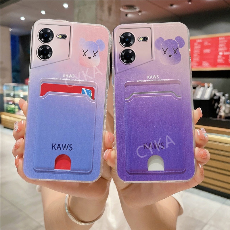 เคสโทรศัพท์มือถือ-ซิลิโคนนิ่ม-tpu-ลายการ์ตูนหมีน่ารัก-พร้อมกระเป๋าใส่บัตร-สีม่วง-สําหรับ-tecno-pova5-tecno-pova-4-pro-pova4-neo-2