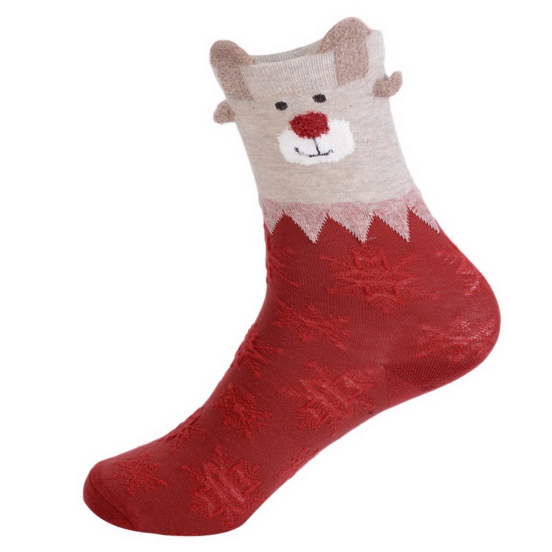 ถุงเท้า-ลายการ์ตูนซานตาคลอส-สโนว์แมน-คริสต์มาส-สร้างสรรค์-ฤดูหนาว