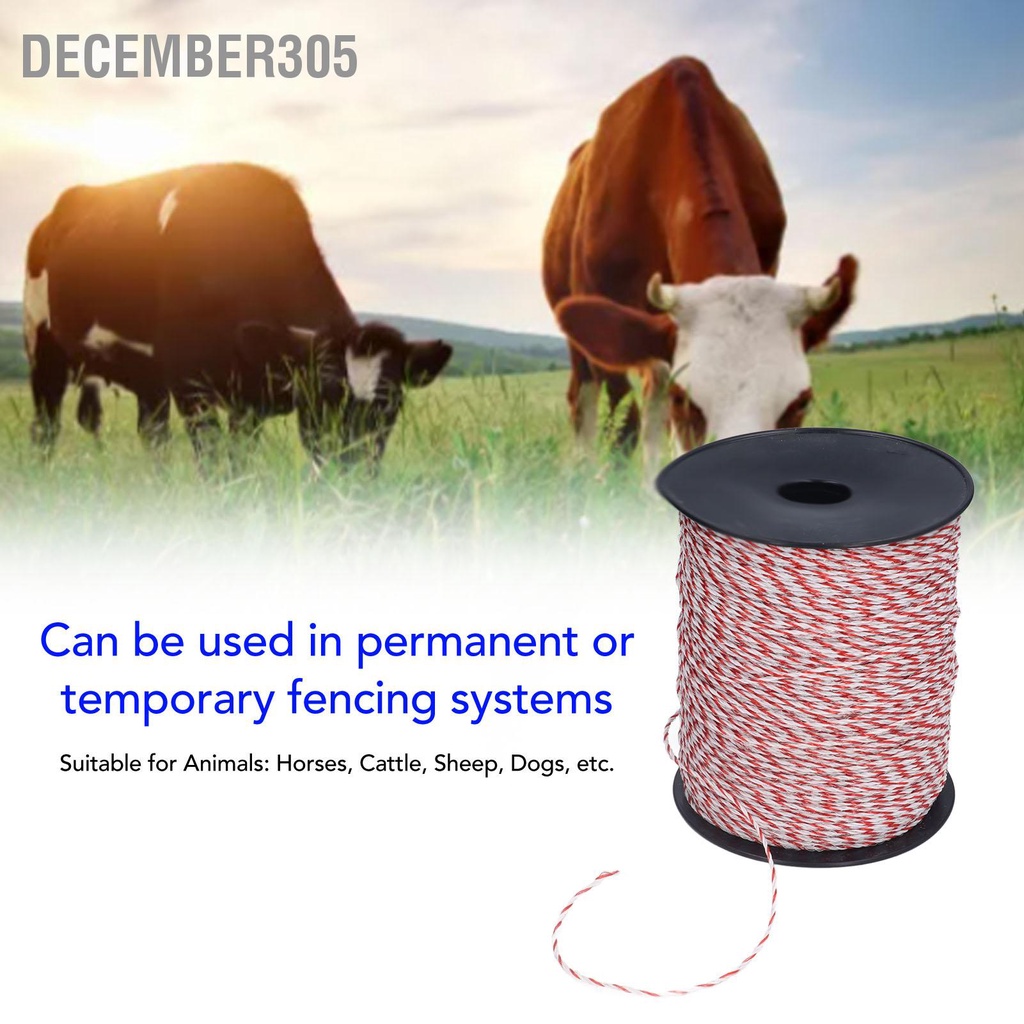 december305-รั้วไฟฟ้า-500-ม-ลวดสลิงไฟฟ้าอุปกรณ์เสริมรั้วไฟฟ้าสำหรับฟาร์มปศุสัตว์ม้าโคแกะสุนัข