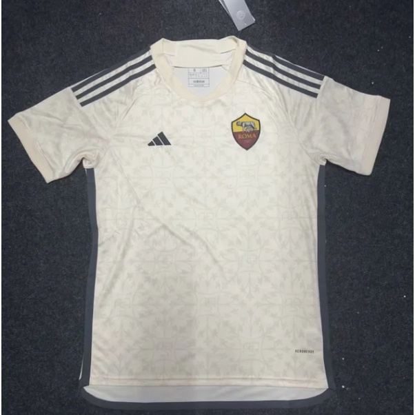 เสื้อกีฬาแขนสั้น-ลายทีมชาติฟุตบอล-roma-2324-ชุดเยือน-คุณภาพสูง