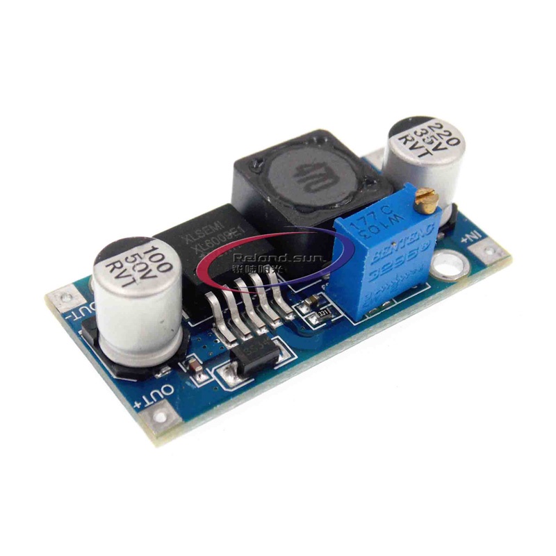 Xl6009 โมดูลพาวเวอร์ซัพพลาย DC-DC เอาท์พุท สามารถปรับได้ Super LM2577 ...