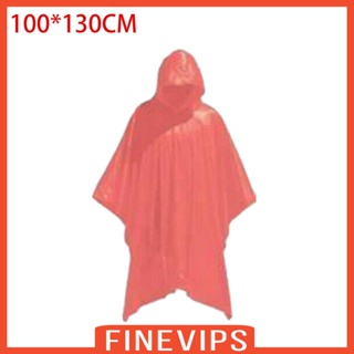 [Finevips] เสื้อปอนโชฉุกเฉิน กันฝน แบบหนา พร้อมฮู้ด ระบายอากาศ สําหรับผู้ชาย และผู้หญิง