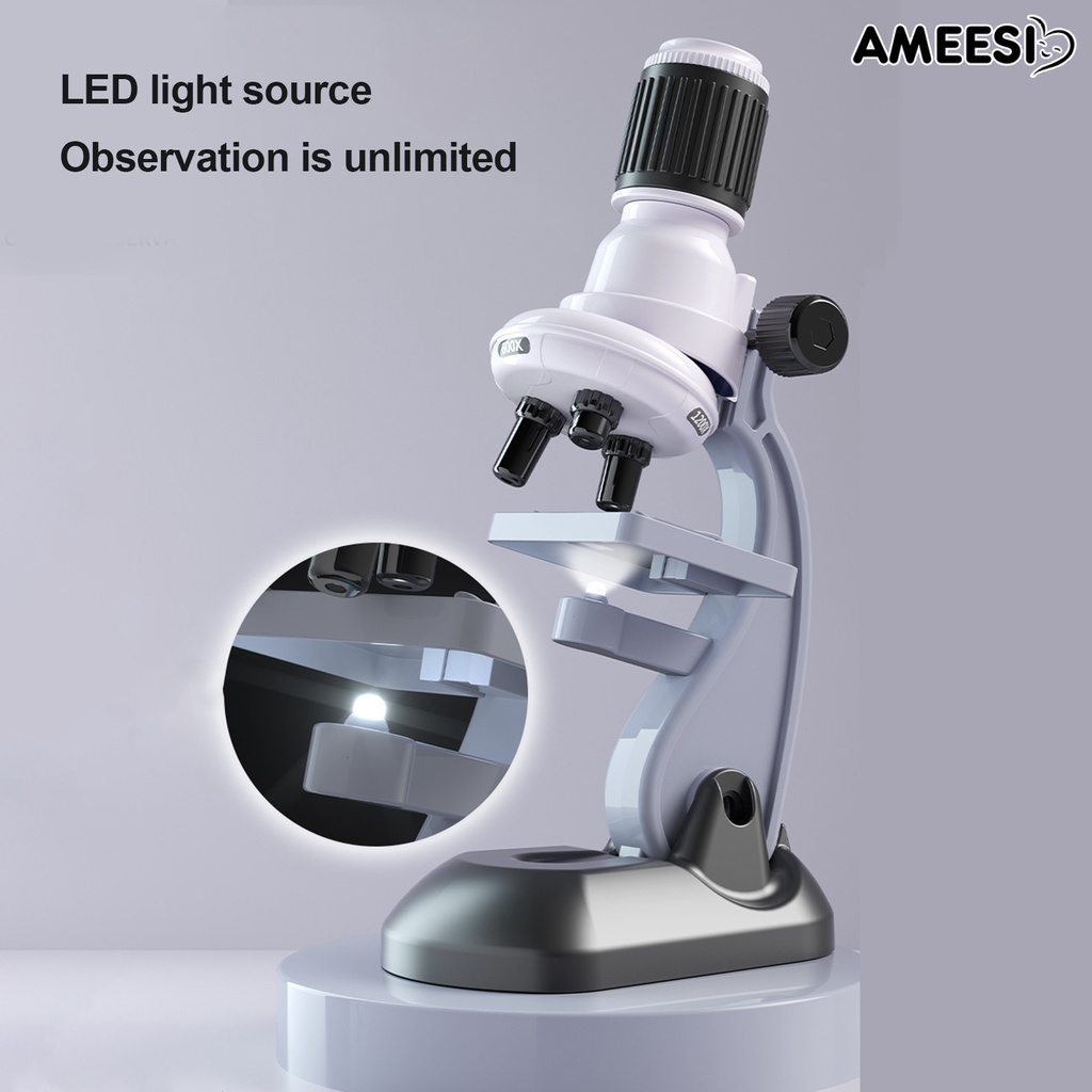 ameesi-กล้องจุลทรรศน์วิทยาศาสตร์-ความคมชัดสูง-ซูมได้สามเท่า-ปรับมุมได้-สํารวจ-ความสามารถในการสํารวจ-โรงเรียน-กล้องจุลทรรศน์พิเศษ-ของเล่นเด็ก-1-ชุด