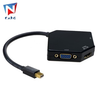 3-in-1 อะแดปเตอร์แปลง Mini DP เป็น HDMI DVI VGA 1080p DP สําหรับคอมพิวเตอร์ PC