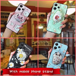 Dirt-resistant Soft Case Phone Case For Redmi12 4G Anti-dust Durable Kickstand glisten Fashion Design Silicone Anti-knock