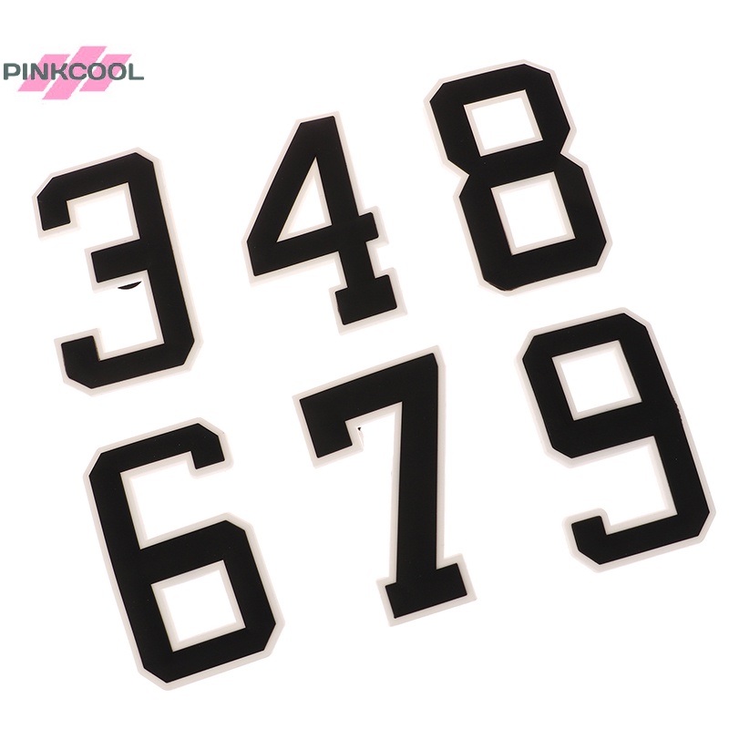 pinkcool-ขายดี-ตัวเลขอาหรับ-0-9-อุปกรณ์เสริมกระเป๋าชายหาด-diy-สําหรับตกแต่งกระเป๋า