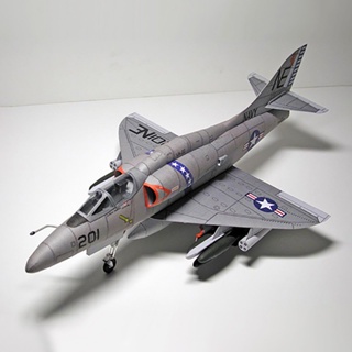 โมเดลเครื่องบินกระดาษ 1:33 American A-4 Skyhawk DIY