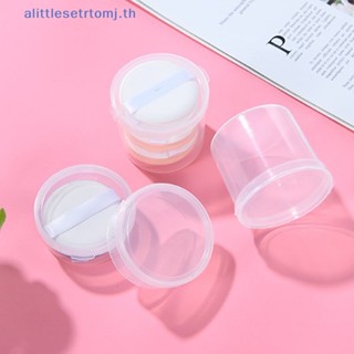 Alittlese กล่องพลาสติกใส ทรงกลม ทรงสี่เหลี่ยม สําหรับใส่พัฟฟองน้ํา เครื่องสําอาง แบบพกพา เดินทาง TH
