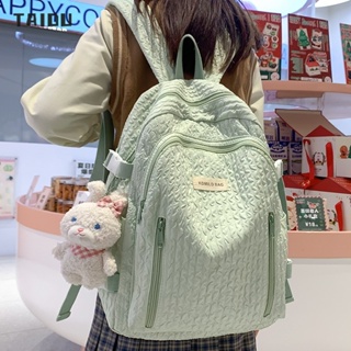 TAIDU กระเป๋านักเรียนหญิงเรียบง่ายสไตล์ญี่ปุ่น แฟชั่นสด กระเป๋าเป้นักเรียนดูดี นักศึกษาวิทยาลัยกำลังเดินทาง แบบพกพาและกันน้ำ