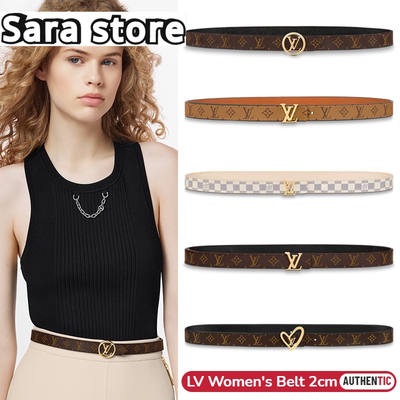 หลุยส์วิตตอง Louis vuitton Women's Belt 2cm เข็มขัดสตรี ICONIC 20mm